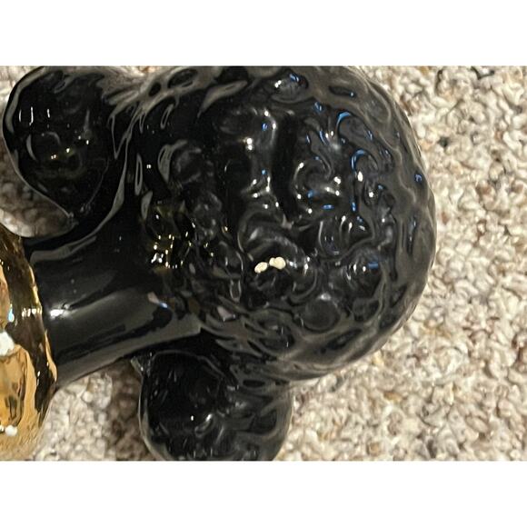 Black Poodle Ceramic Gold Gilt Vtg MCM Atlantic Mold - Picture 12 of 15
